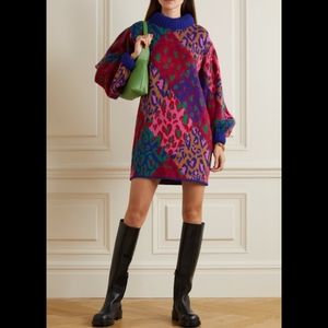 🔥FARM Rio  Mixed Leopard Pop Sweater Dress